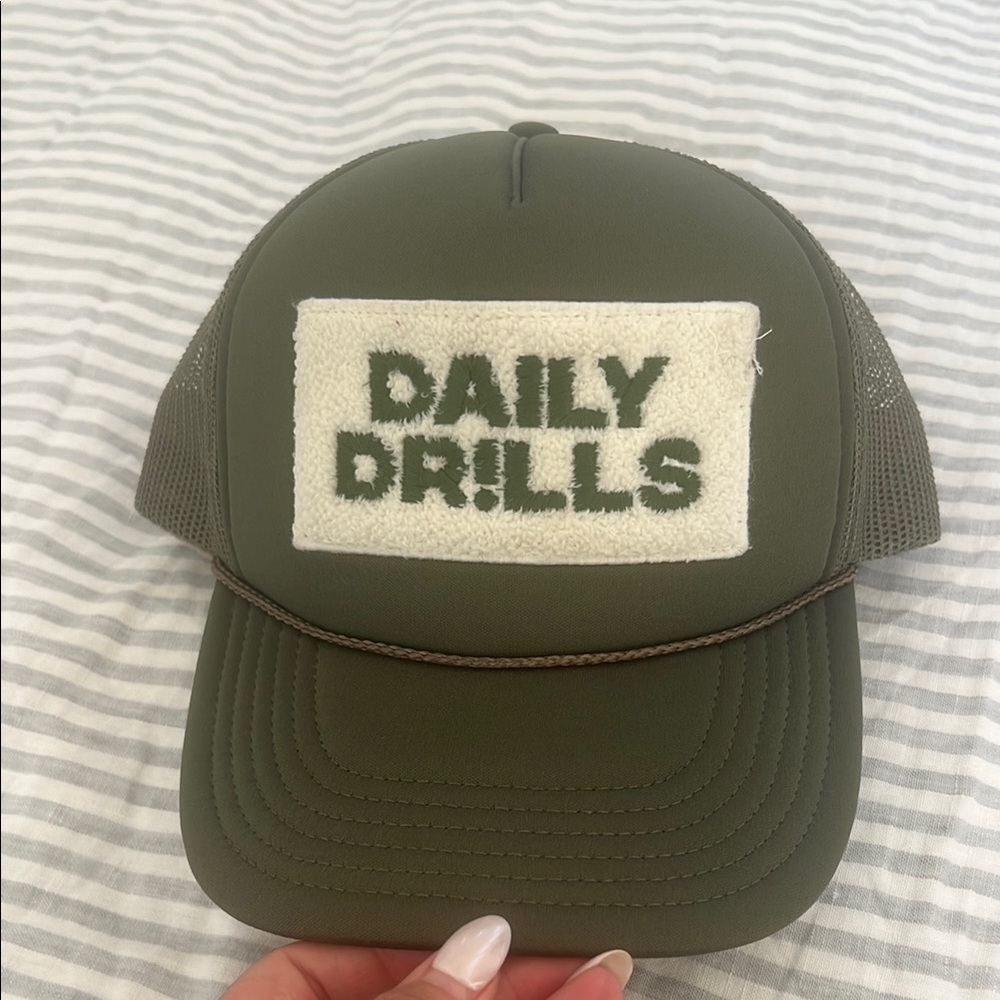 Daily Drills Olive Green Trucker Hat